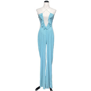 NWT Sorelle UK Body Pants Suit Light Baby Blue Size Sm One Piece Jumpsuit Sexy